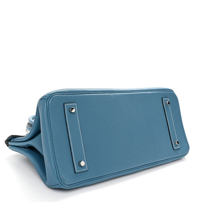 Hermes Togo JPG Shoulder Birkin II 42 Blue Jean 4 of 13