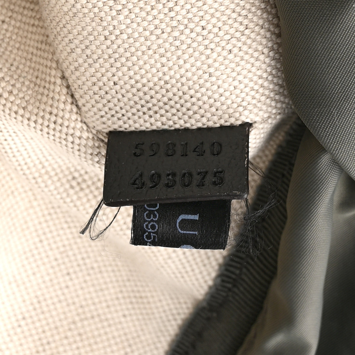 Gucci GG Supreme Monogram Textured Dollar Calfskin Medium Ophidia Double Buckle Backpack Grey Black Graphite Grey 7 of 10