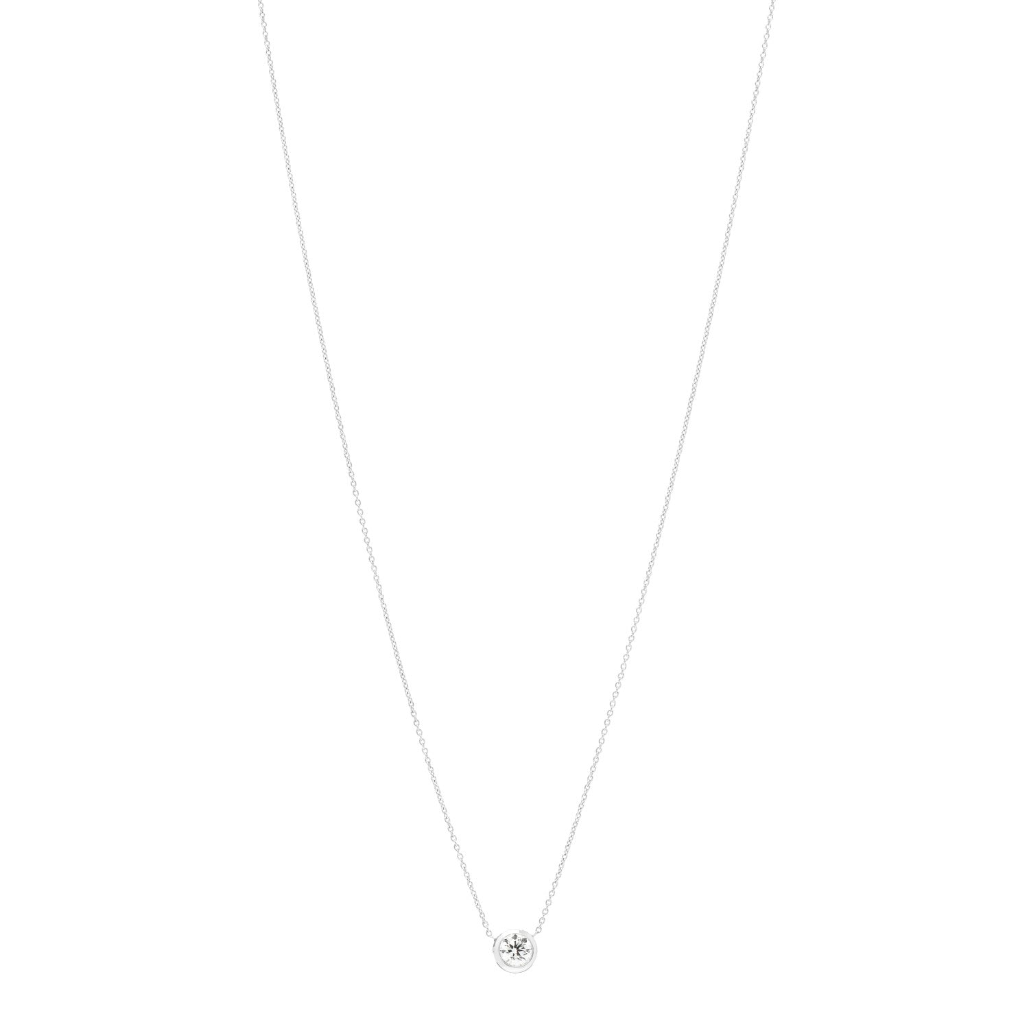 Roberto Coin 18K White Gold Diamond .40ct Diamonds by the Inch Pendant Necklace 1 of 6