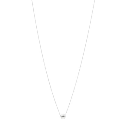 Roberto Coin 18K White Gold Diamond .40ct Diamonds by the Inch Pendant Necklace 1 of 6