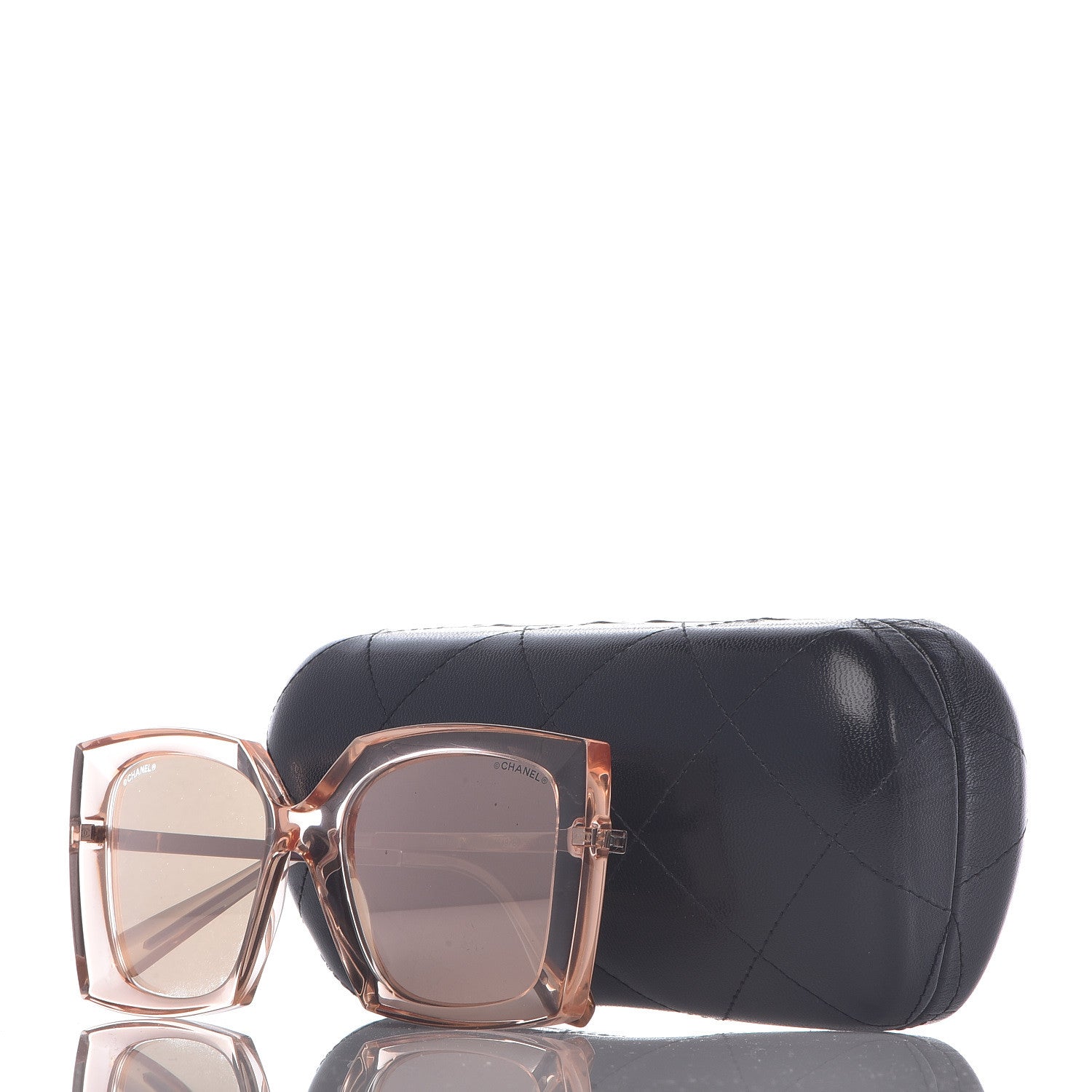 Chanel 18K Pink Gold Mirror Square Sunglasses 6051 Pink 8 of 8