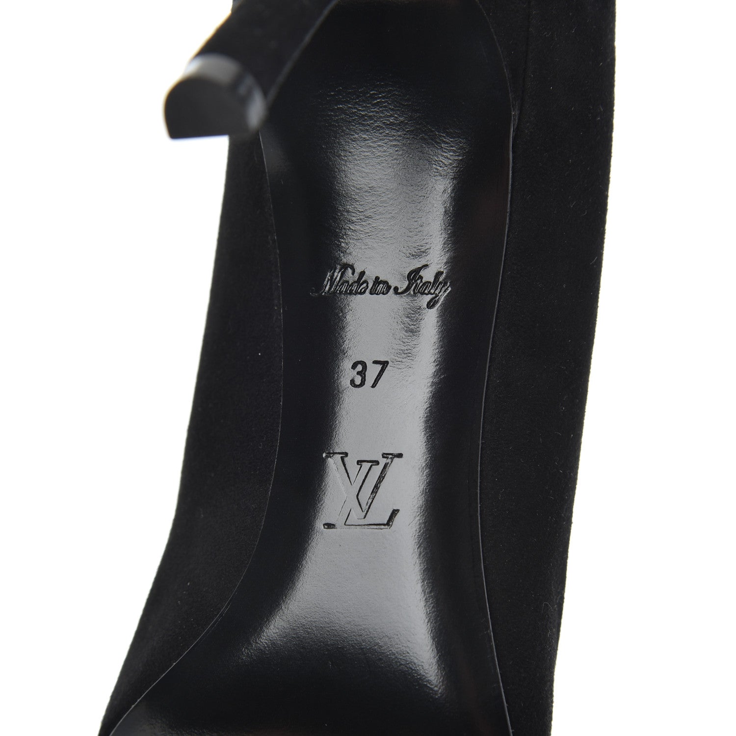 Louis Vuitton Suede Baby Goat Swarovski Crystal Madeleine Pumps 37 Black 6 of 13
