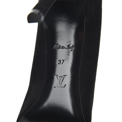 Louis Vuitton Suede Baby Goat Swarovski Crystal Madeleine Pumps 37 Black 6 of 13