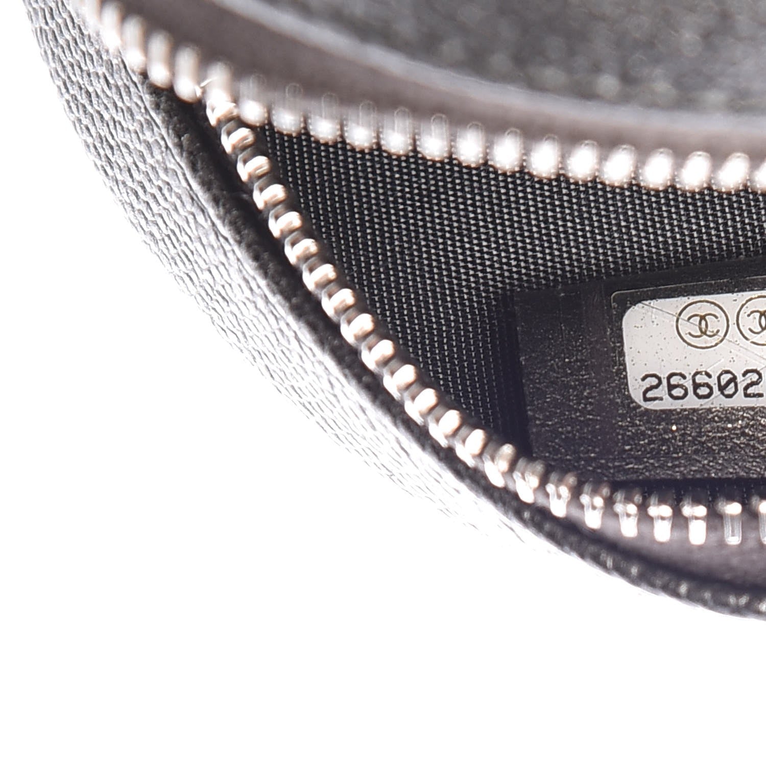 Chanel Metallic Caviar Quilted Round Filigree Crossbody Dark Silver 7 of 7