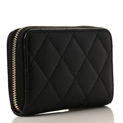 Chanel Caviar Quilted Classic Zipped Coin Purse Black 3 of 9