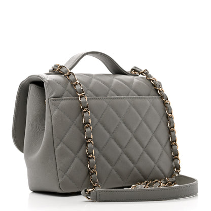 Chanel Caviar Quilted Medium Business Affinity Flap Grey 3 of 9