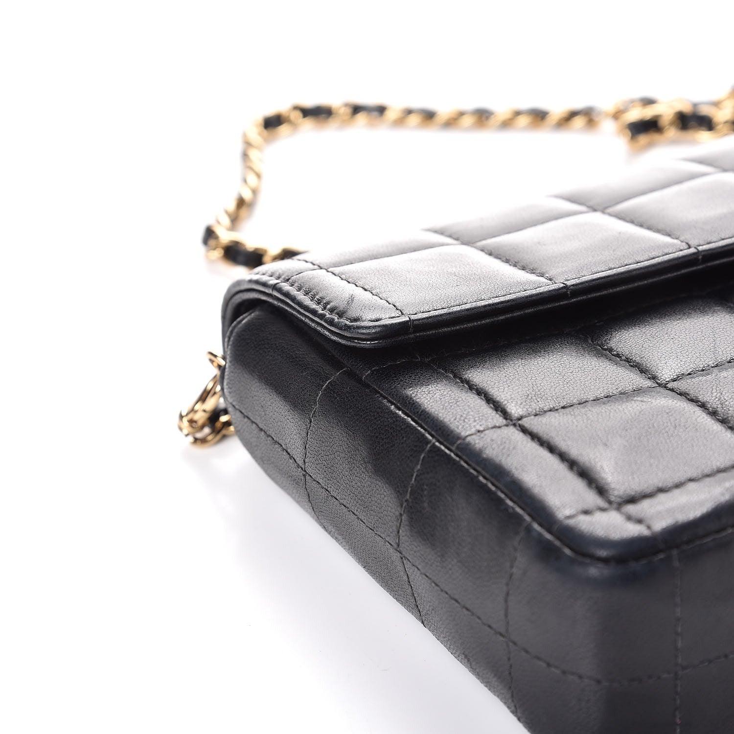 Chanel Lambskin East West Chocolate Bar Flap Black 13 of 15