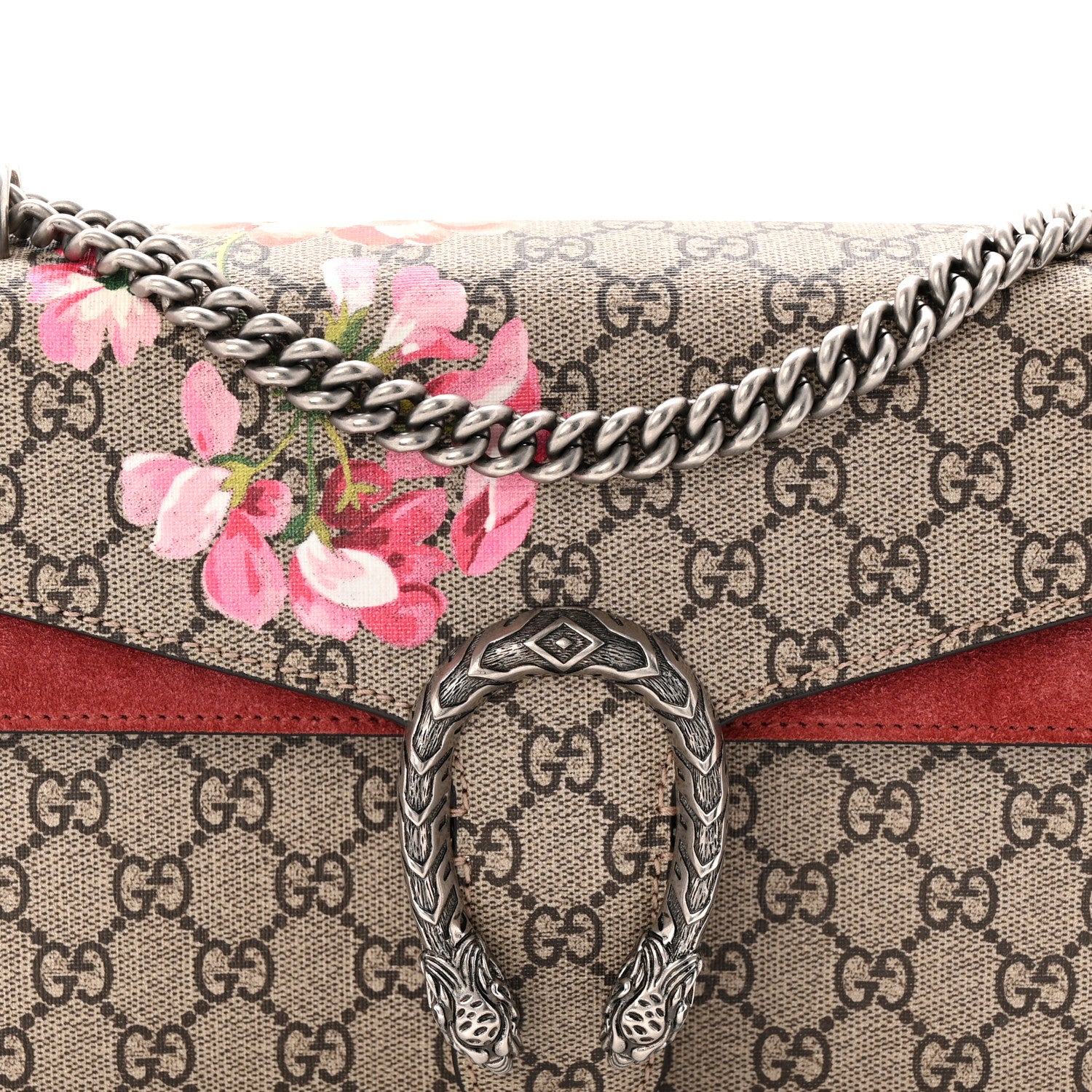 Gucci GG Supreme Monogram Blooms Small Dionysus Shoulder Bag Beige Multicolor Dry Rose 8 of 10
