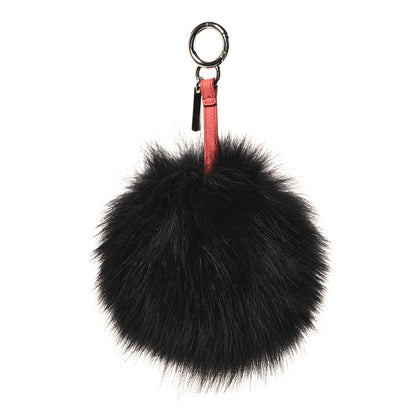 Fendi Fox Fur C ABCharm Bag Charm Pink Black 3 of 6
