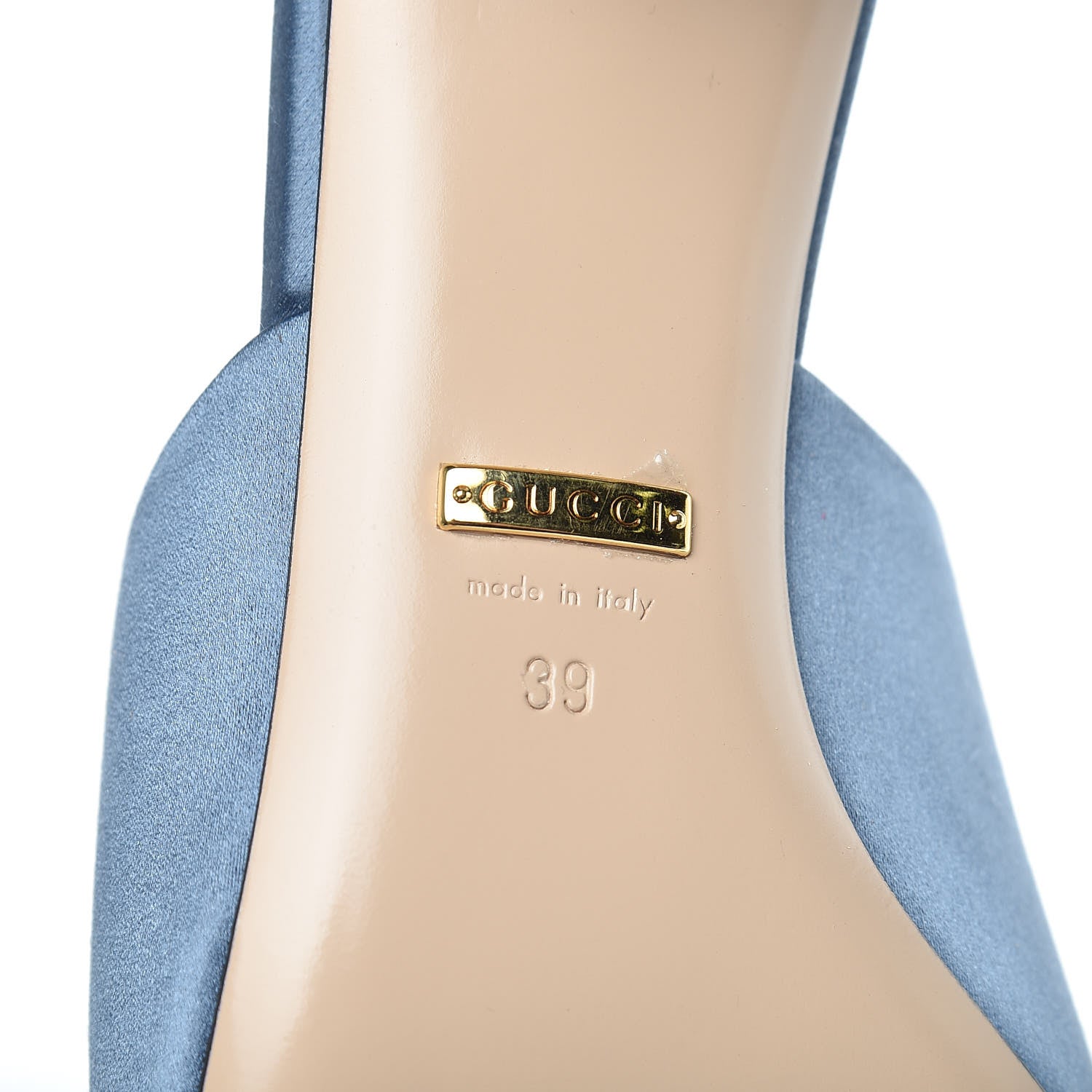 Gucci Silk Satin Crystal Embellished Bow Mules 39 Carta Zucchero 6 of 9
