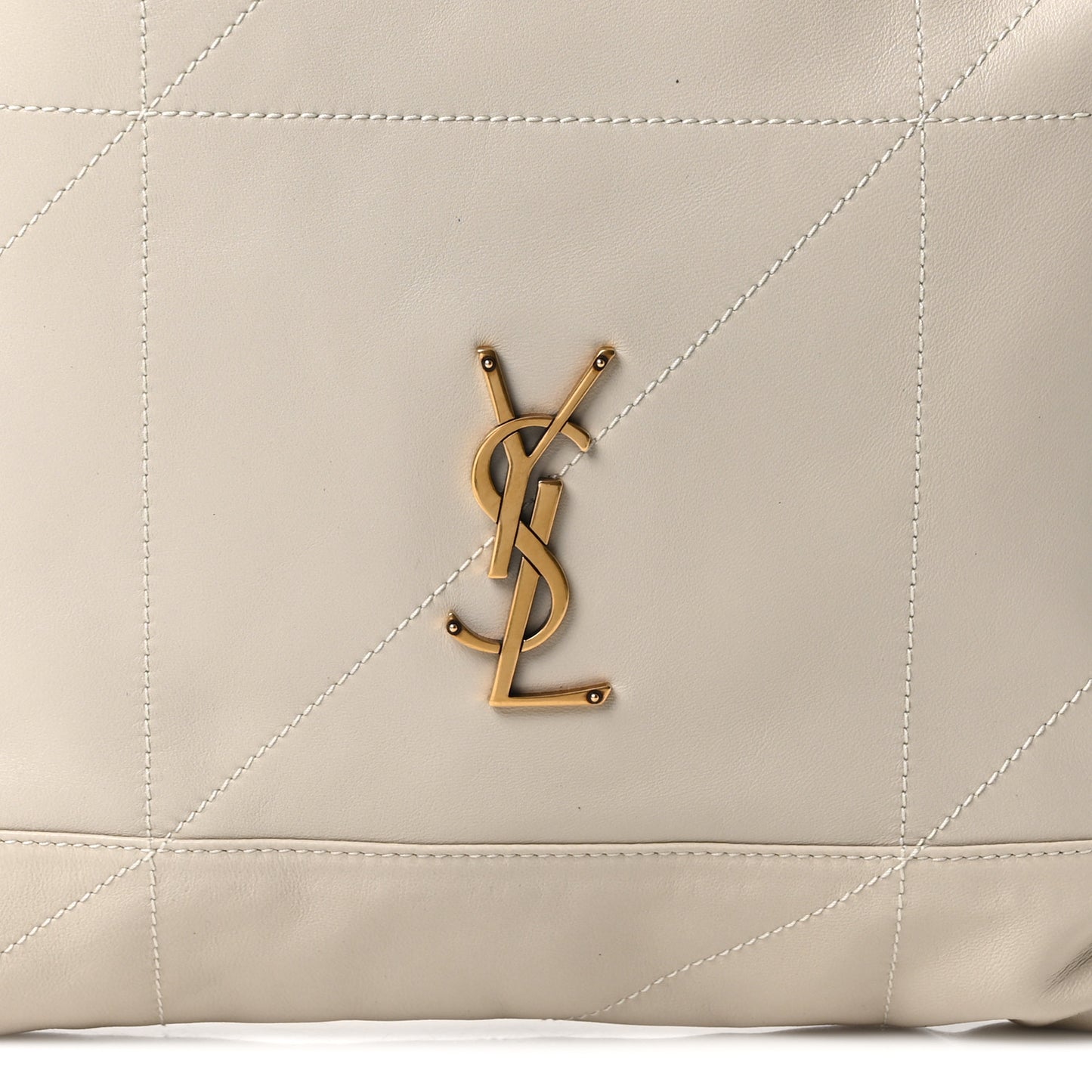 Lambskin Matelasse Monogram Medium Jamie 4.3 Pochon Crema Soft