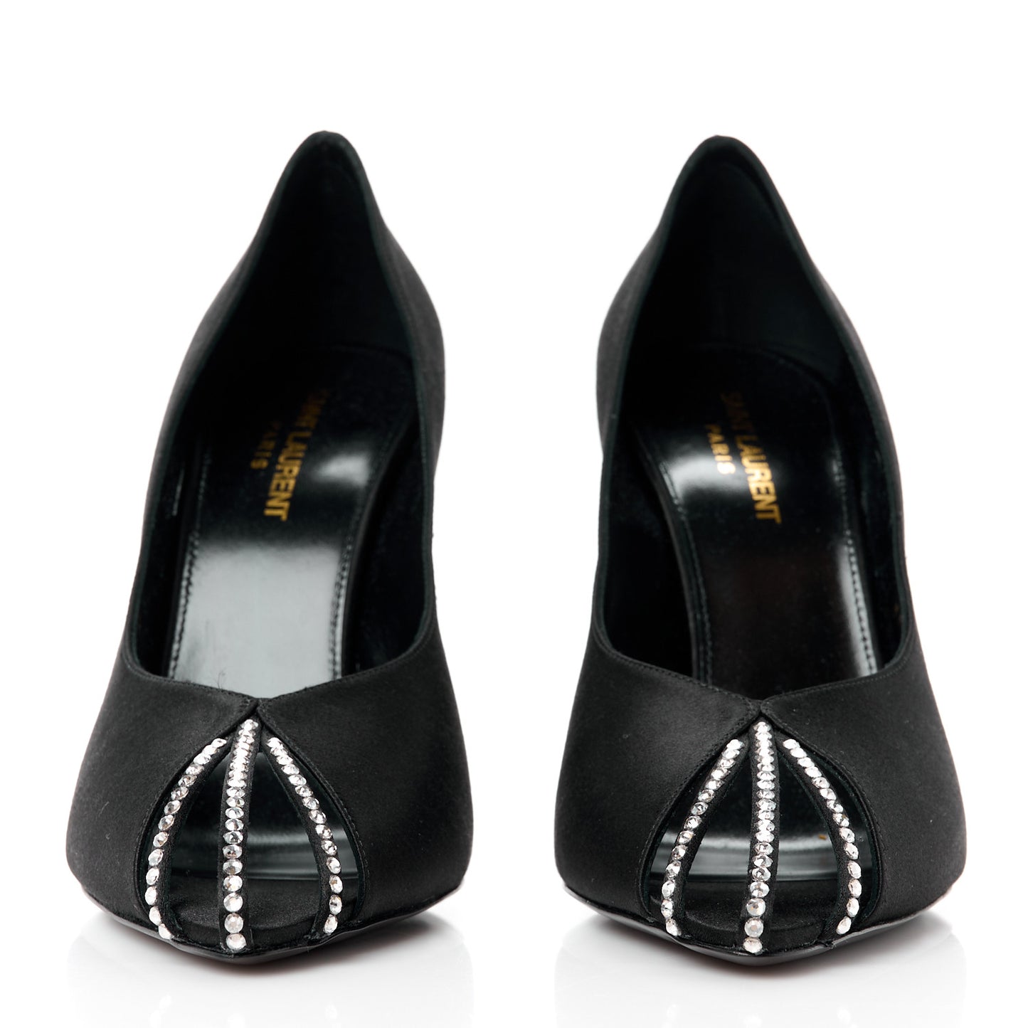 Satin Crystal Martinique 110 Pump 40 Black