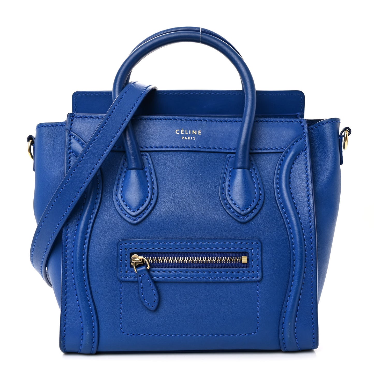 Smooth Calfskin Nano Luggage Royal Blue