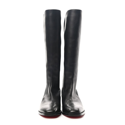 Christian Louboutin Nappa Tagastretch Flat Knee Boots 38.5 Black 2 of 8