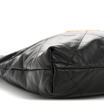 Chanel Shiny Calfskin Quilted Small Chanel 22 Black 10 of 13