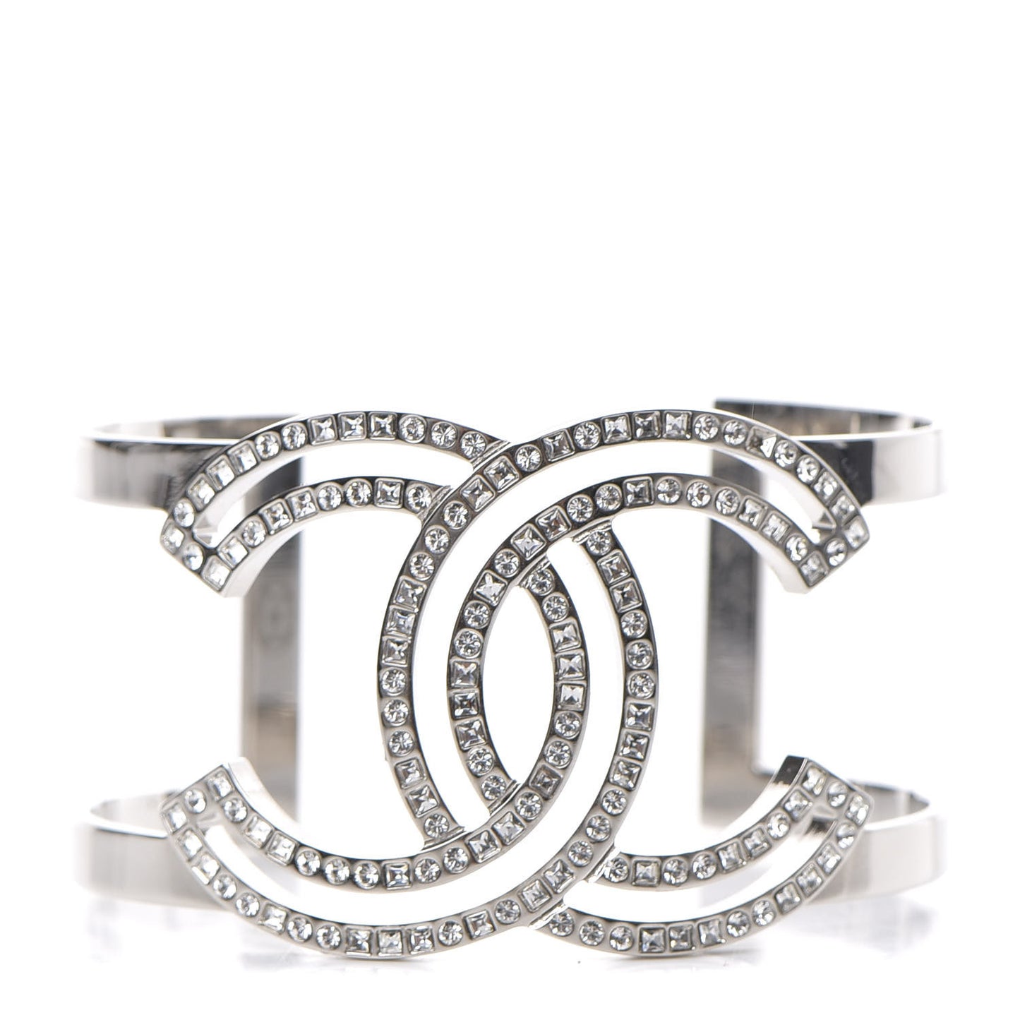 Crystal CC Cuff Silver