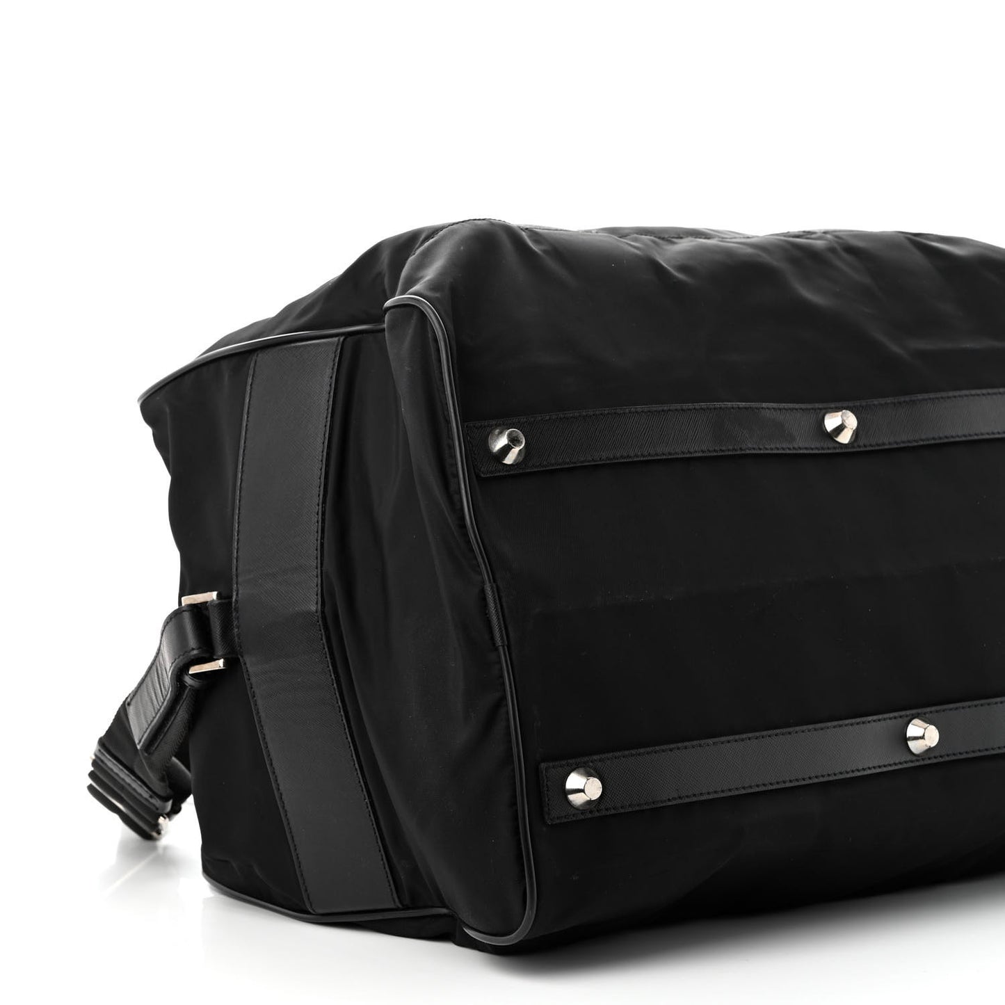 Re-Nylon Saffiano Duffle Bag Black