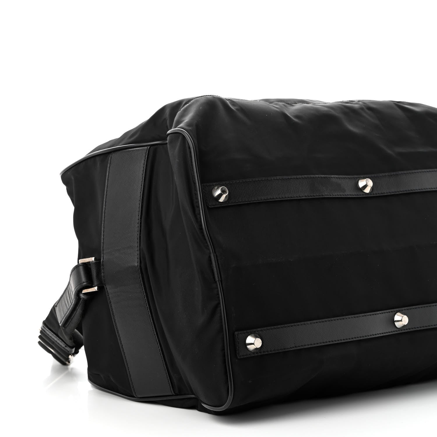Prada Re-Nylon Saffiano Duffle Bag Black 9 of 18