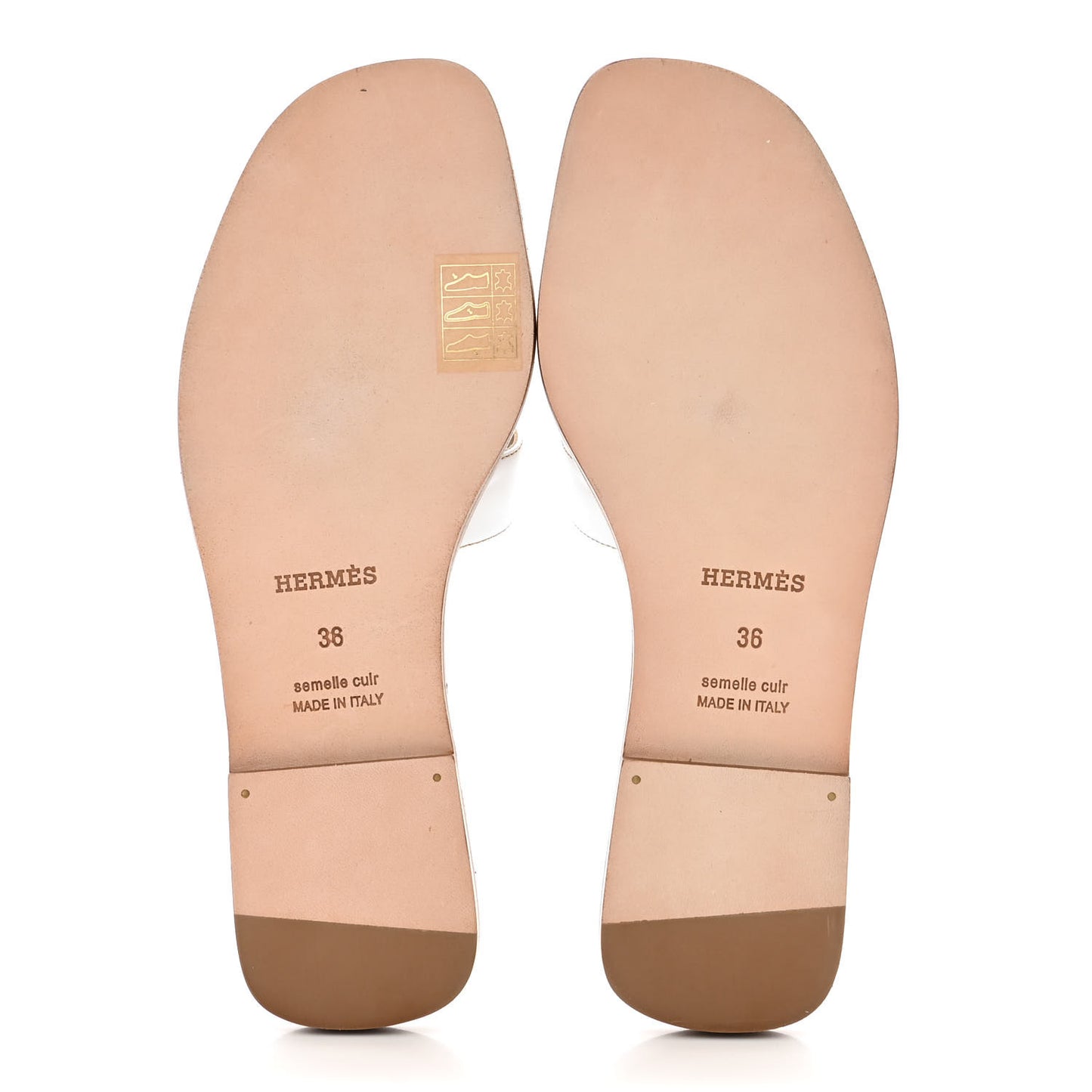 Box Calfskin Oran Sandals 36 White