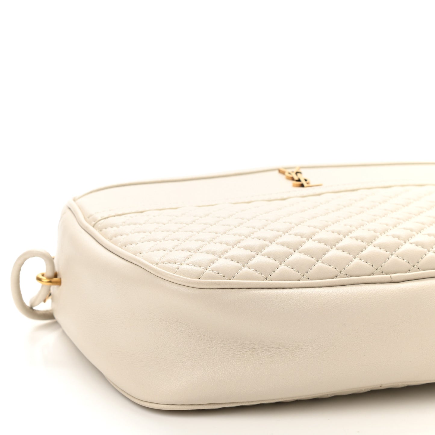Lambskin Quilted Victoire Camera Bag Blanc Vintage