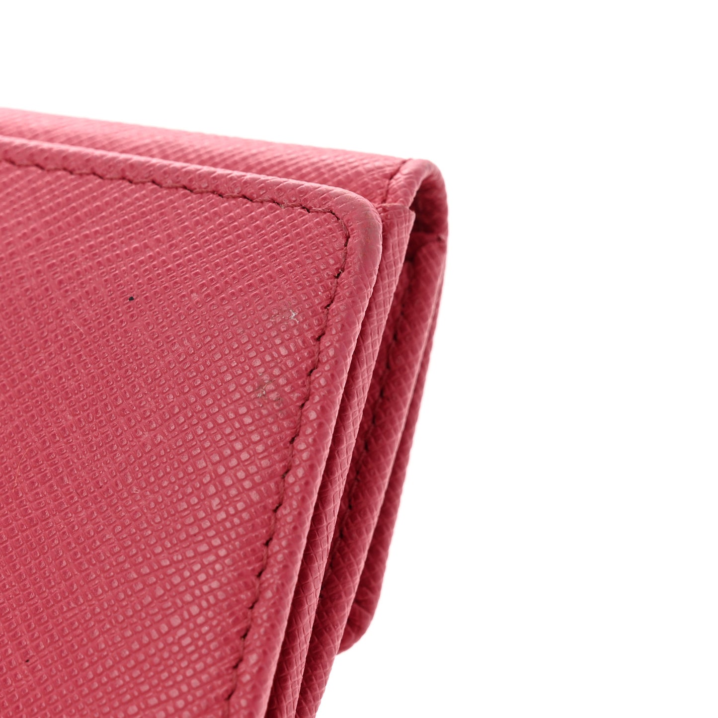 Saffiano Metal Tri-Fold Compact Wallet Peonia