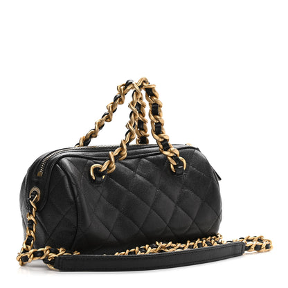 Chanel Caviar Quilted Small Fashion Therapy Bowling Bag Black 2 of 10
