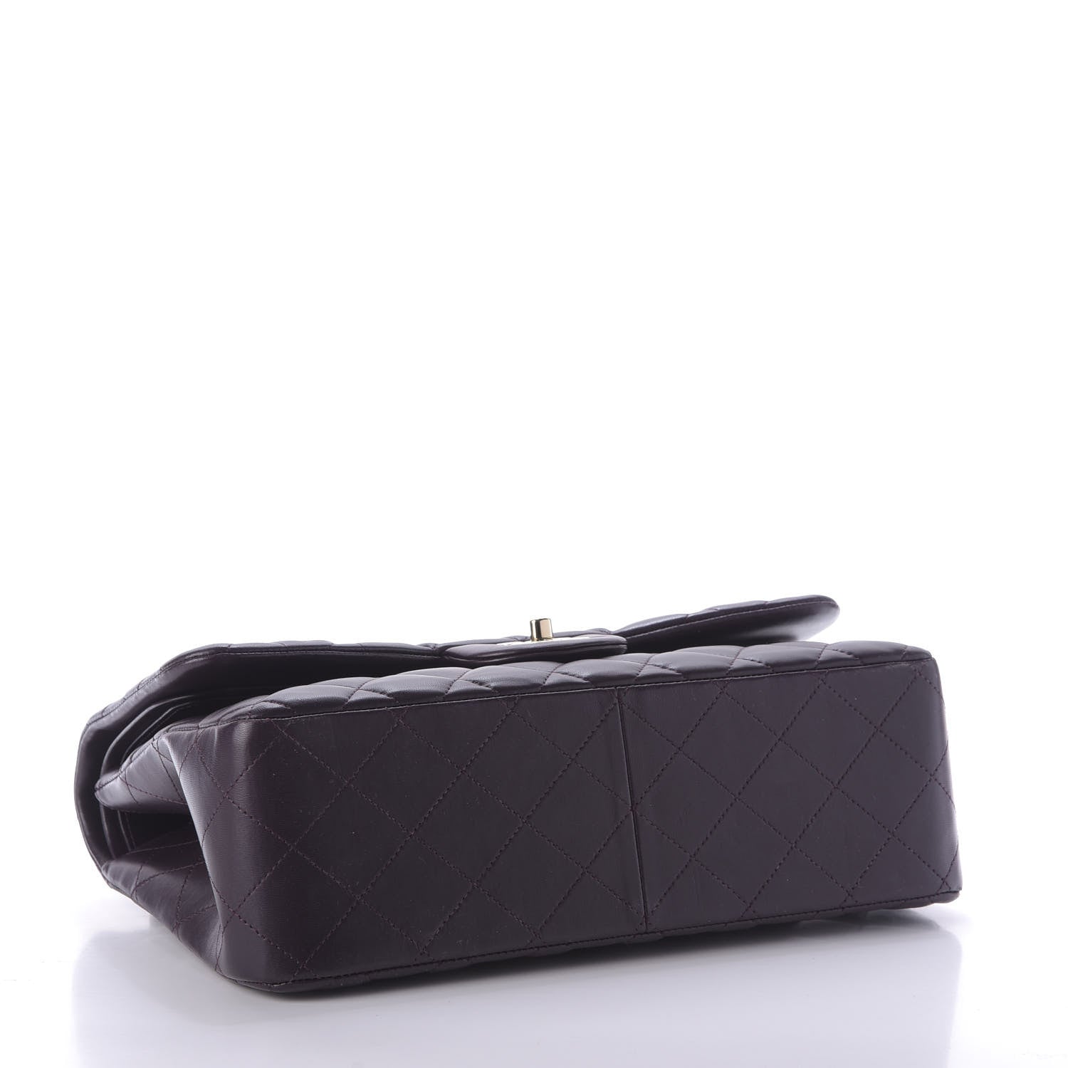 Chanel Lambskin Quilted Jumbo Double Flap Purple 4 of 9