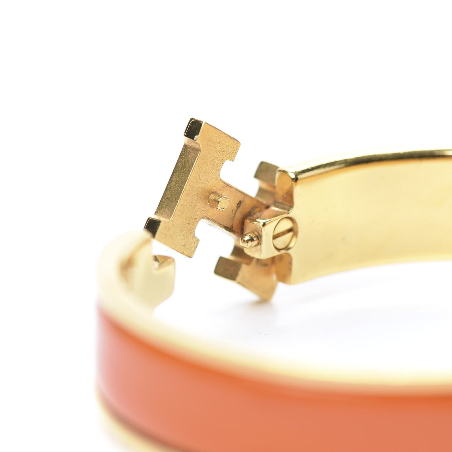 Enamel Narrow Clic Clac H Bracelet PM Orange
