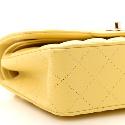 Chanel Caviar Quilted Small Double Flap Yellow 9 of 11