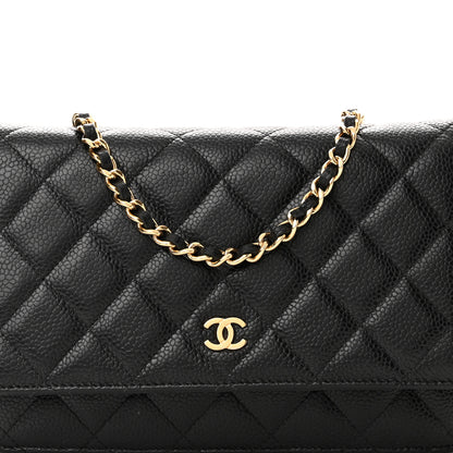 Chanel Caviar Quilted Wallet on Chain WOC Black 9 of 11