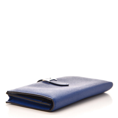 Hermes Epsom Bearn Gusset Wallet Bleu Electrique 4 of 10