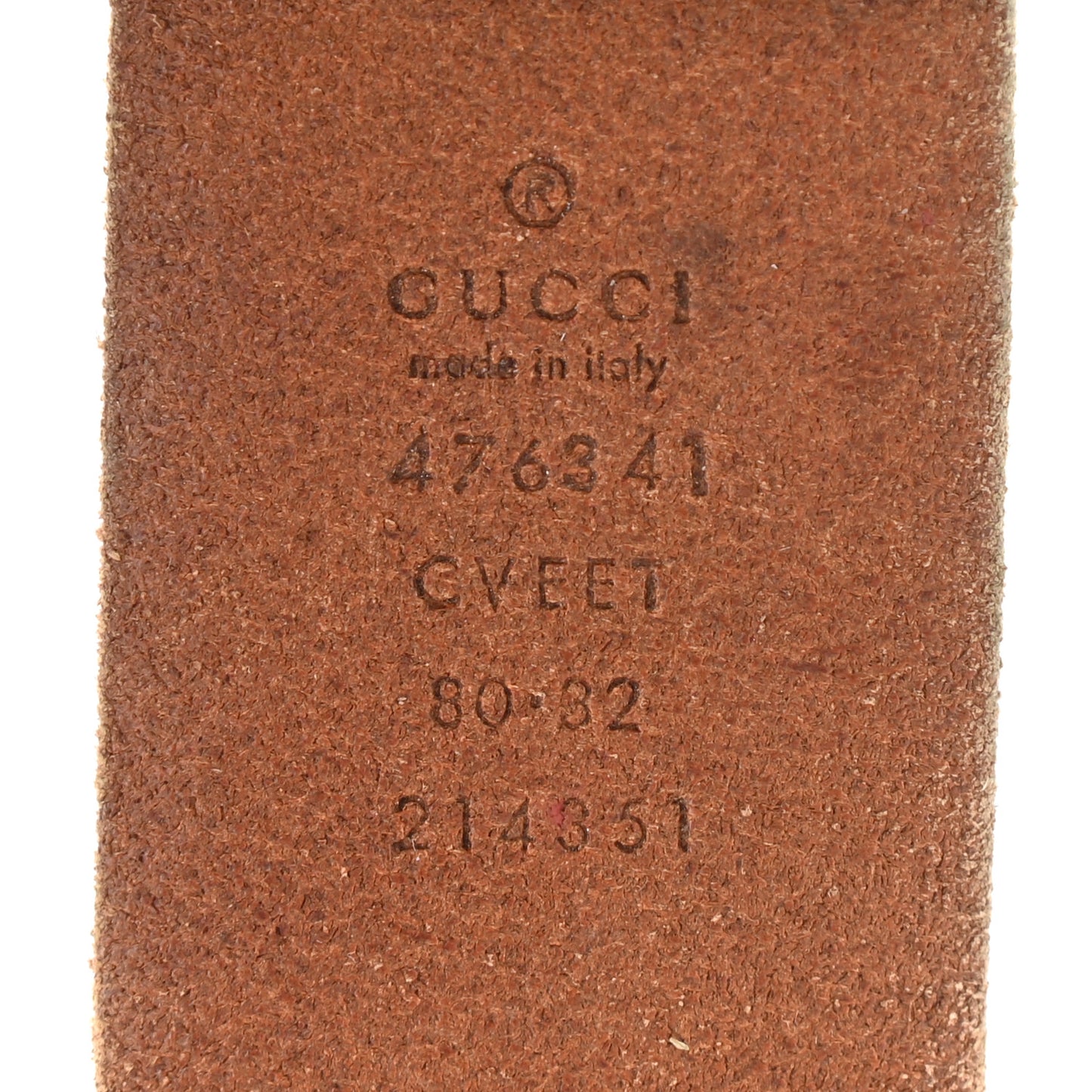 Calfskin Crystal Double G 40mm Belt 80 32 Brown Multicolor