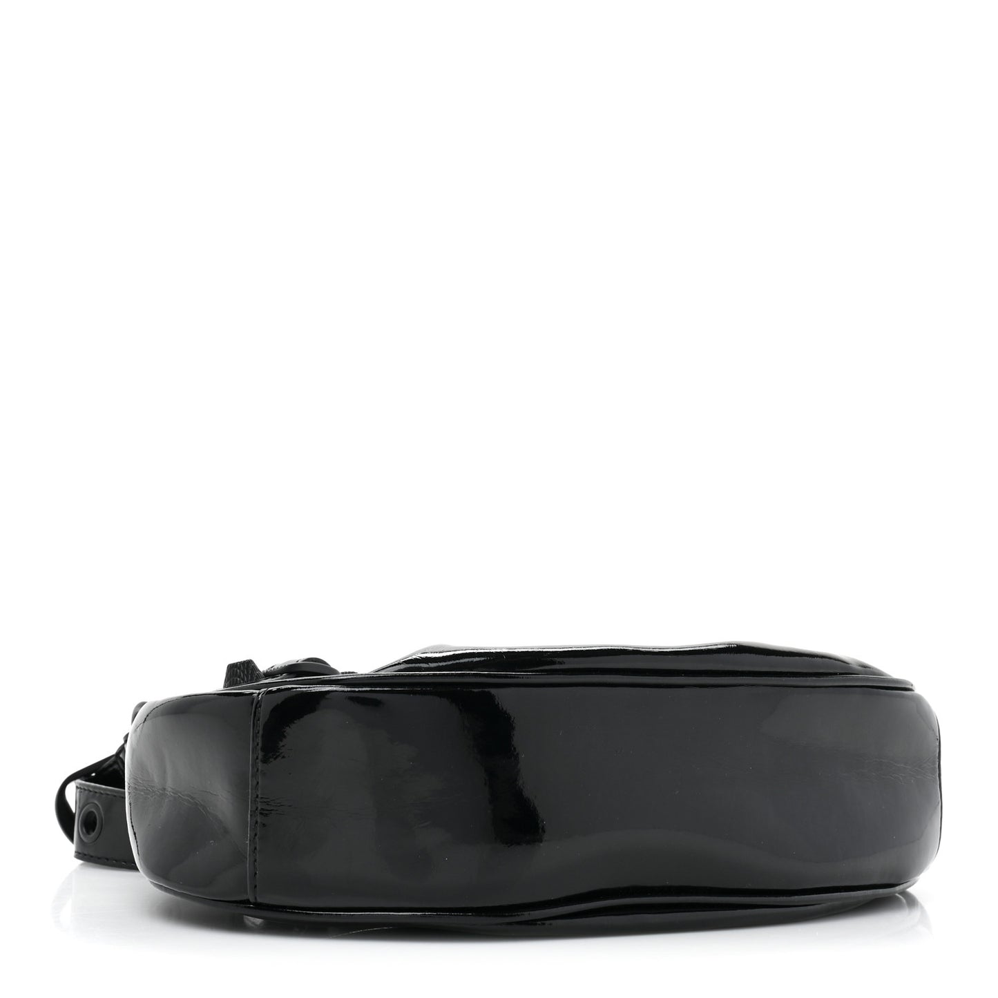 Patent Faux Leather Le Cagole Shoulder Bag XS Black