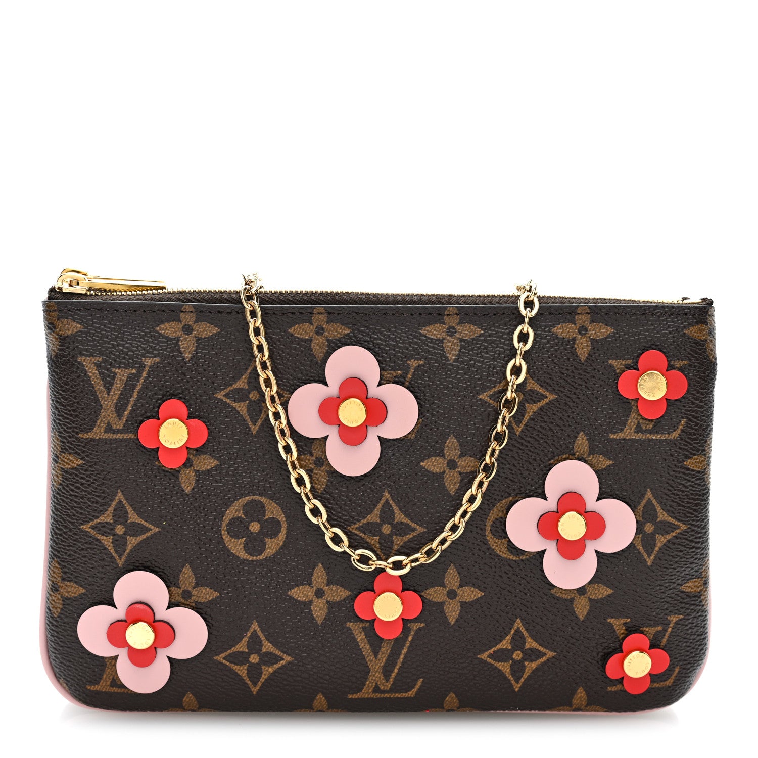 Louis Vuitton Monogram Blooming Flowers Double Zip Pochette 1 of 11