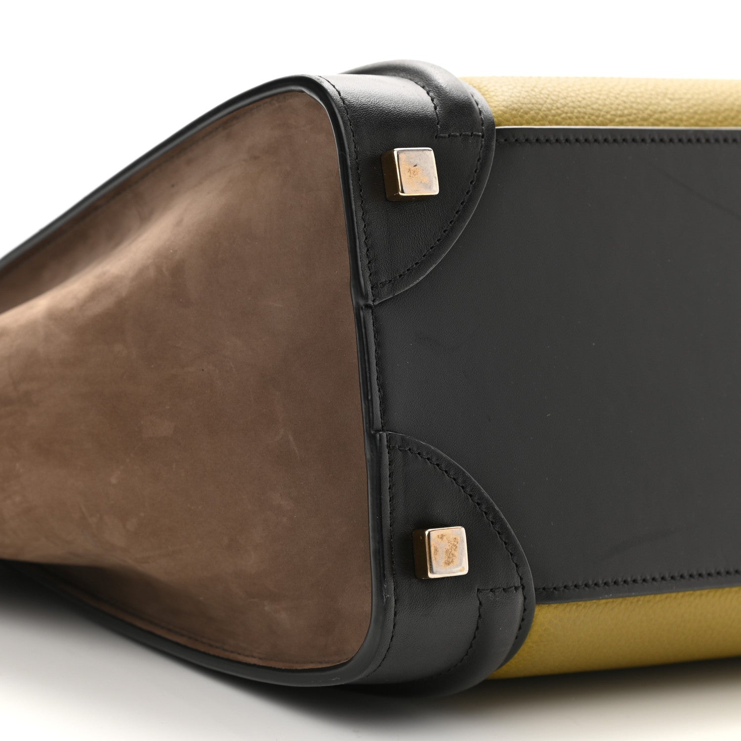 Celine Baby Grained Calfskin Nubuck Micro Tri-Color Luggage Olive 7 of 10