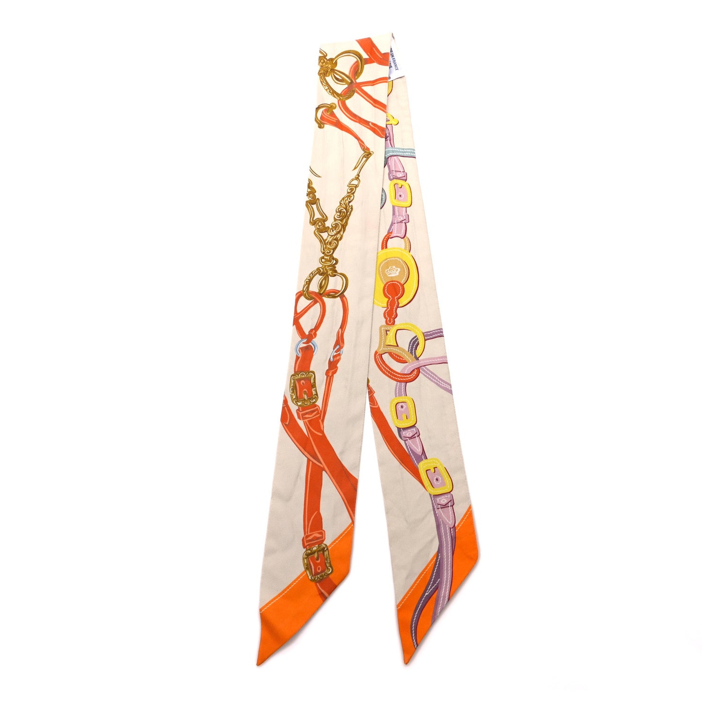 Silk Brides De Gala Applique Pique Twilly Creme Orange Jaune