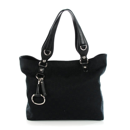 Gucci Monogram Medium Icon Bit Tote Black 1 of 7
