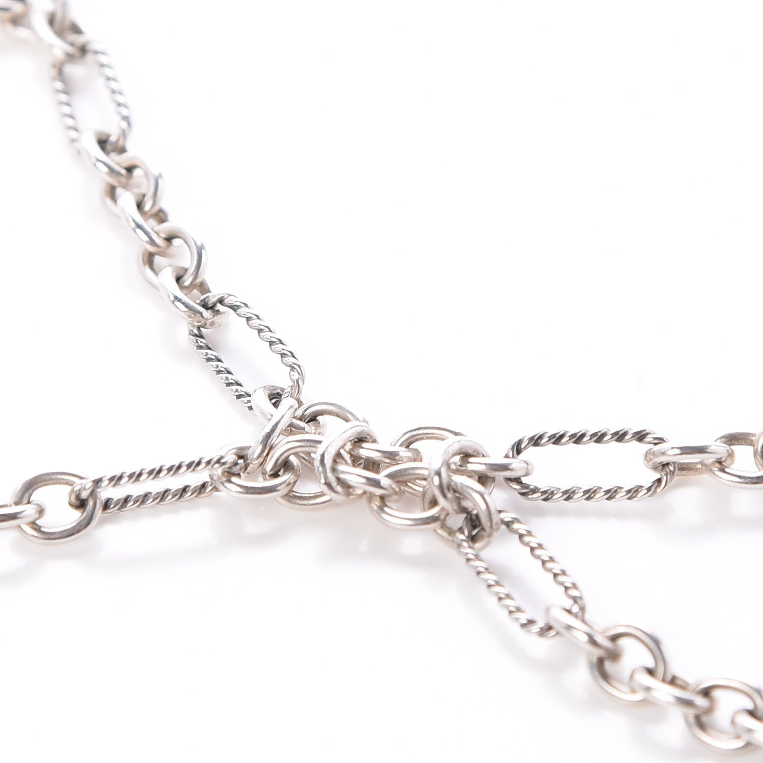 David Yurman Sterling Silver Pearl 5-11.25mm Cluster Lariat Long Necklace 4 of 6