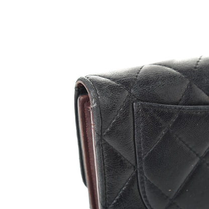 Chanel Lambskin Quilted Large Flap Wallet Black 16 of 20
