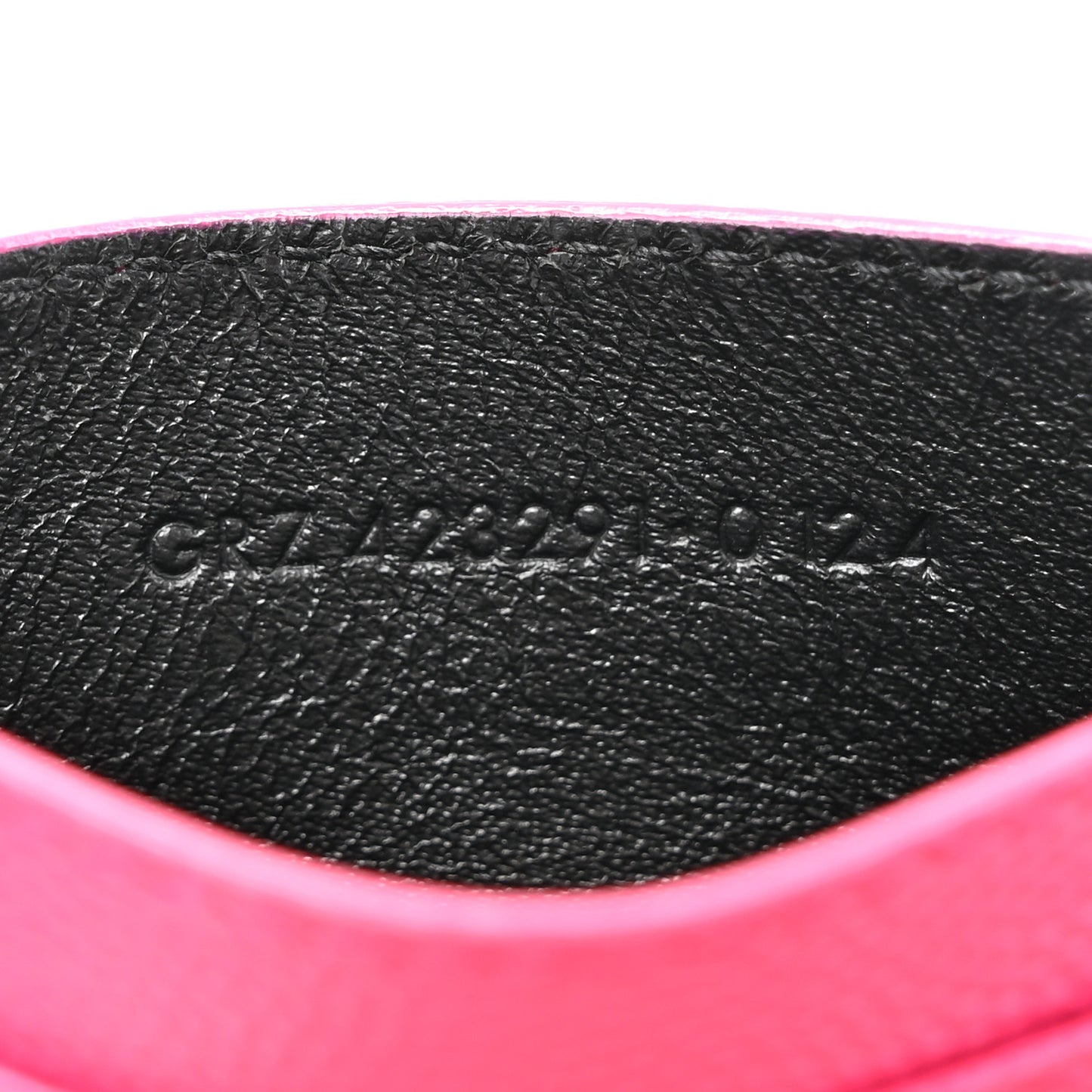 Grain De Poudre Matelasse Chevron Monogram Credit Card Case Fresh Fuxia