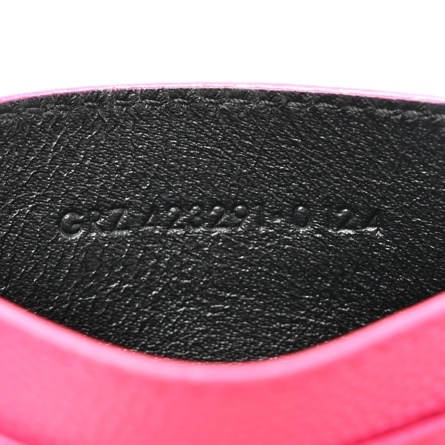 Saint Laurent Grain De Poudre Matelasse Chevron Monogram Credit Card Case Fresh Fuxia 7 of 8