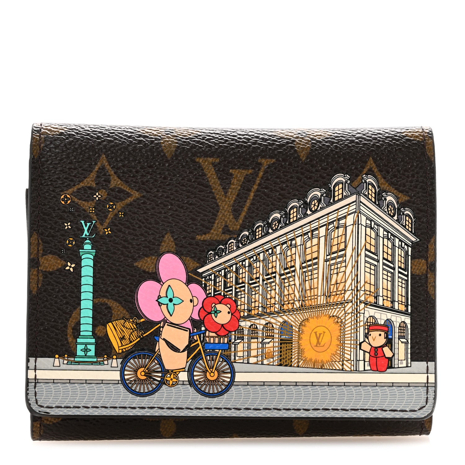 Louis Vuitton Monogram 2022 Christmas Animation Paris Victorine Wallet Pink 1 of 6