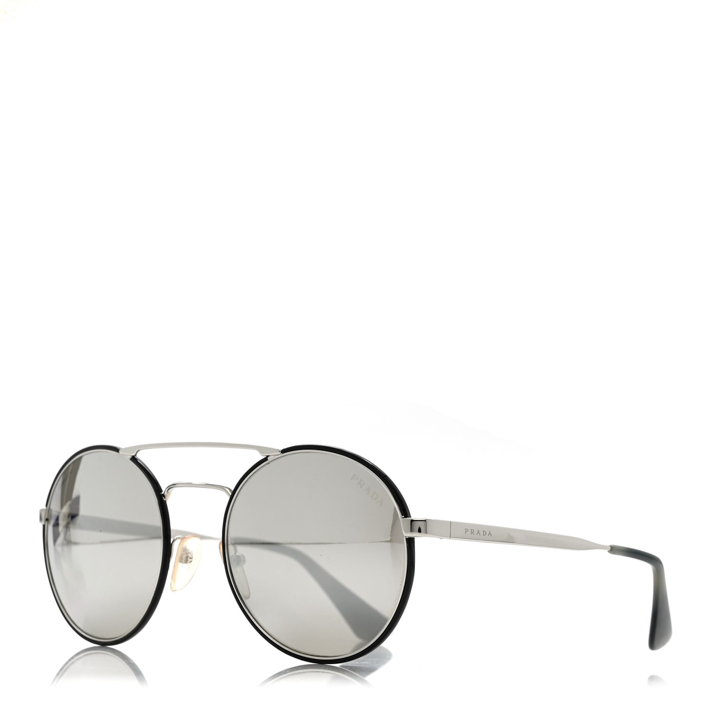 Round Sunglasses SPR 51S Black Silver