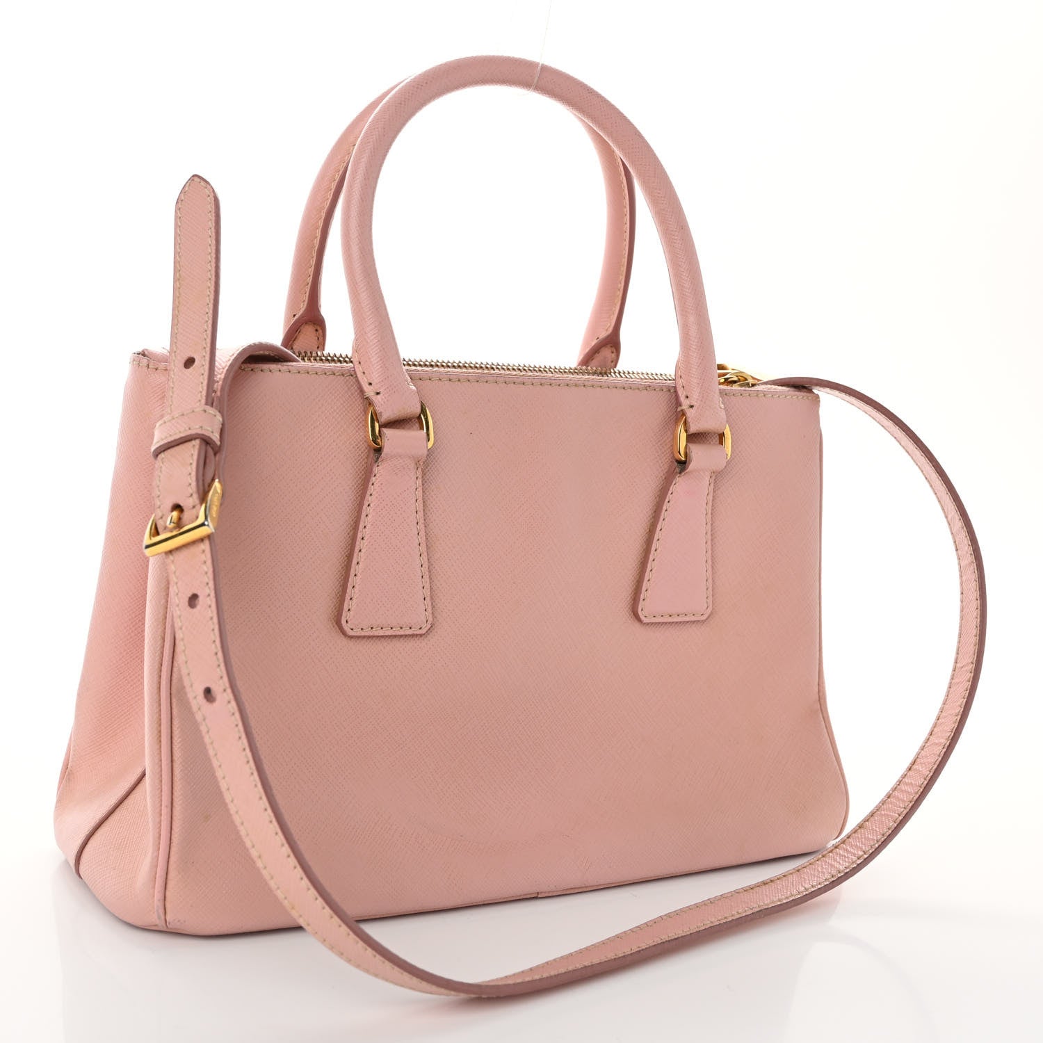 Prada Saffiano Small Galleria Double Zip Tote Orchidea 3 of 14