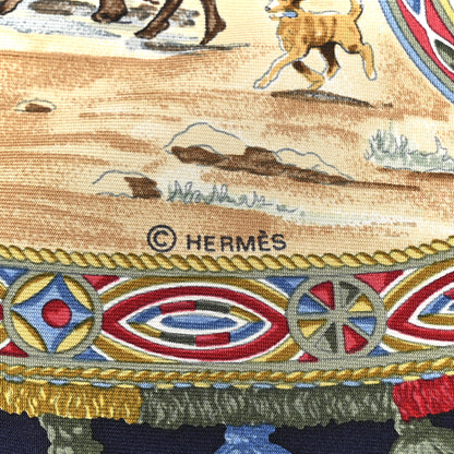 Hermes Silk Les Cavaliers Peuls Scarf 90 4 of 6