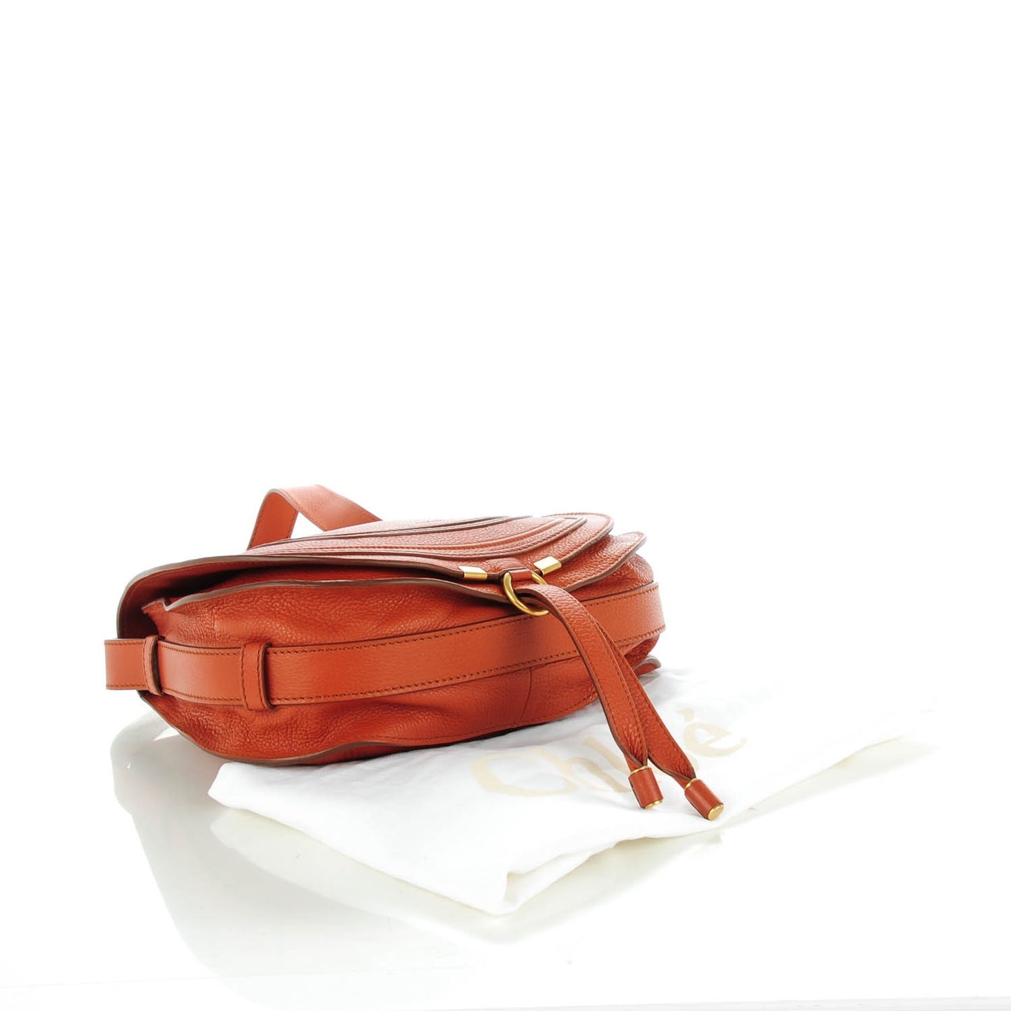 Calfskin Medium Marcie Round Crossbody Bag Whiskey