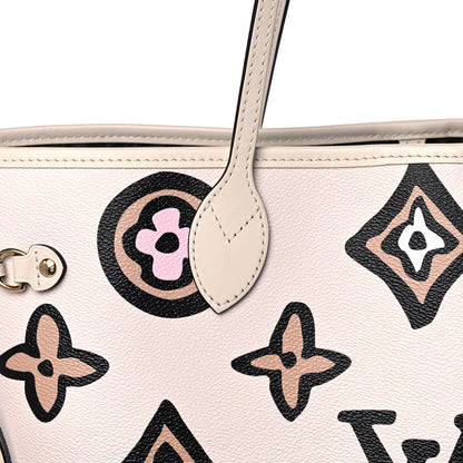 Louis Vuitton Monogram Giant Wild At Heart Neverfull MM Creme 8 of 11