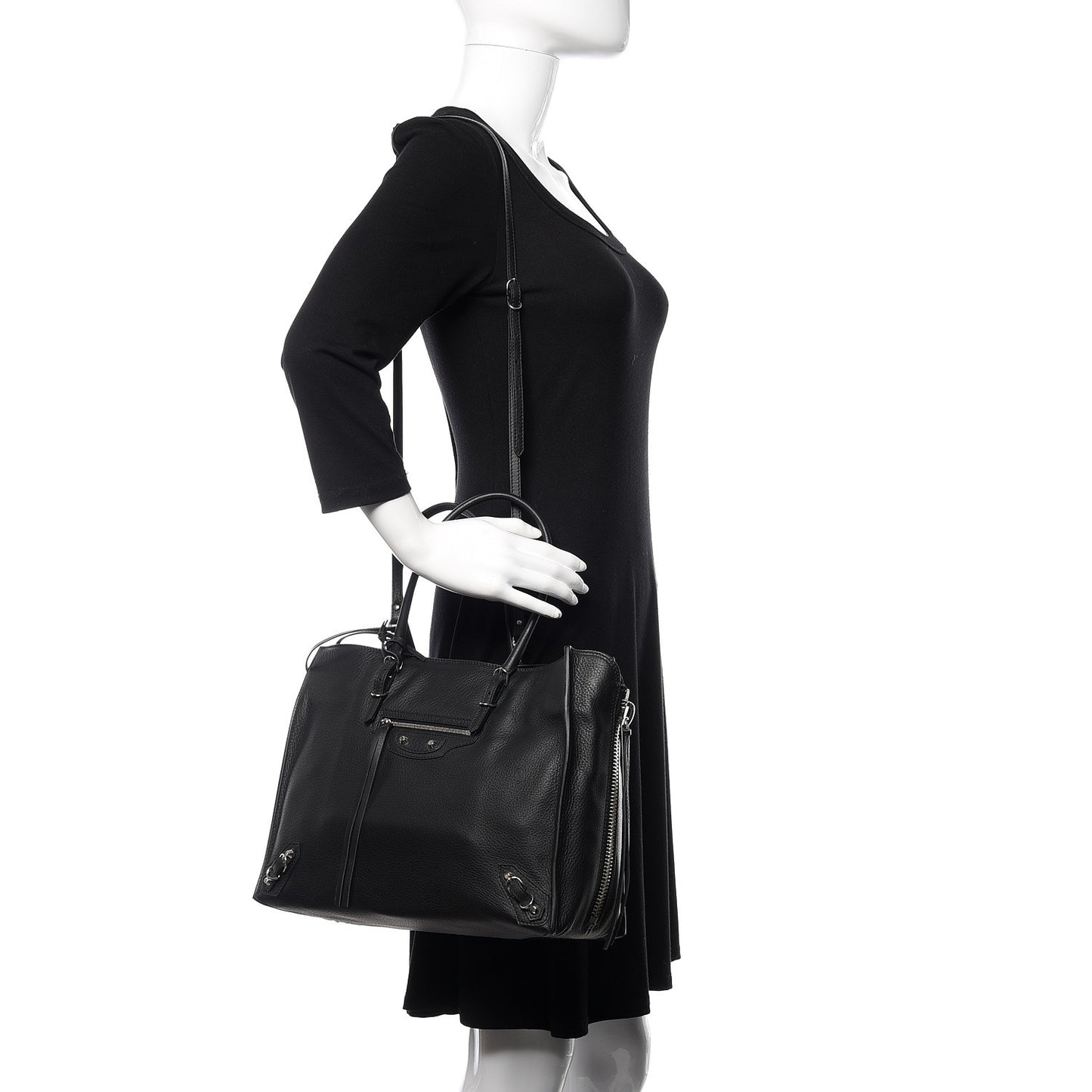Veau Papier B4 Zip Around Tote Black