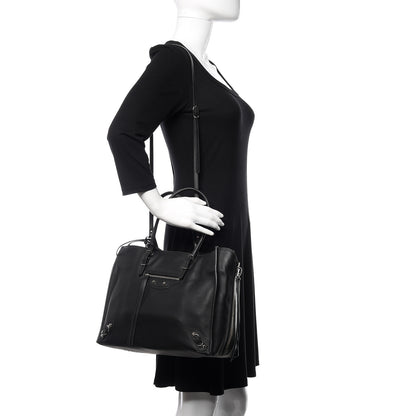 Balenciaga Veau Papier B4 Zip Around Tote Black 2 of 9