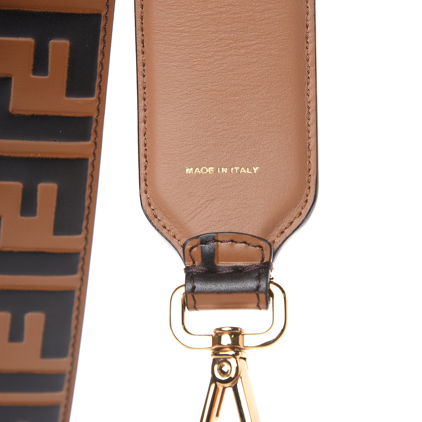 Calfskin FF 1974 Embossed Strap You Tobacco Black